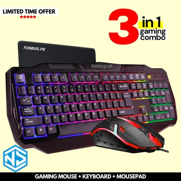 Gaming KeyBoard, Mouse, Mouse Pad, HeadPhone