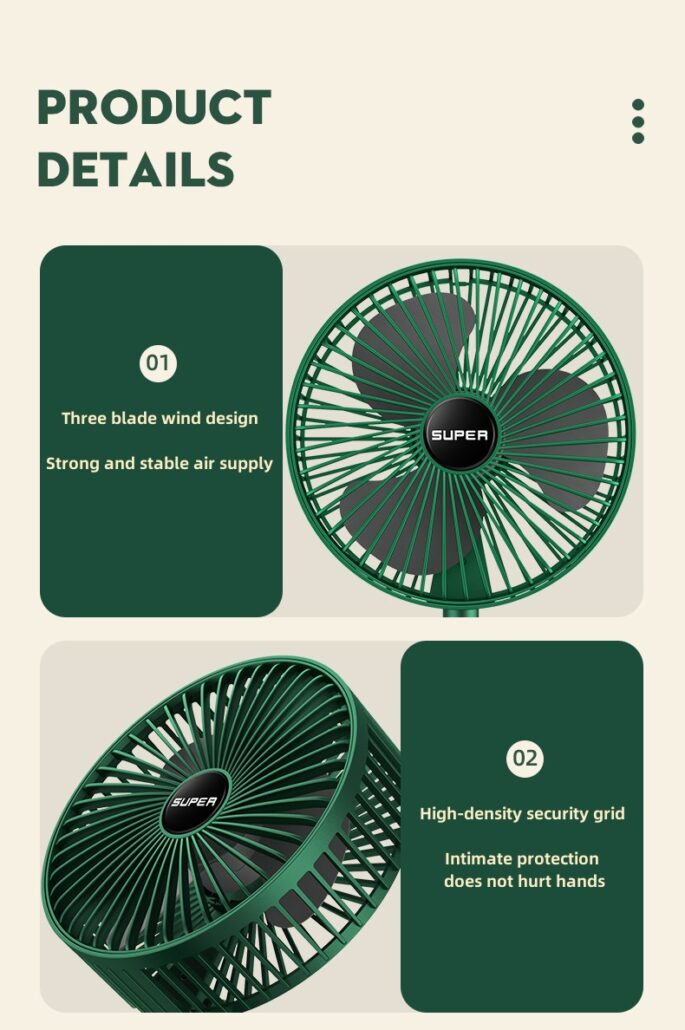 Mini Foldable USB Fan for Desk & Travel