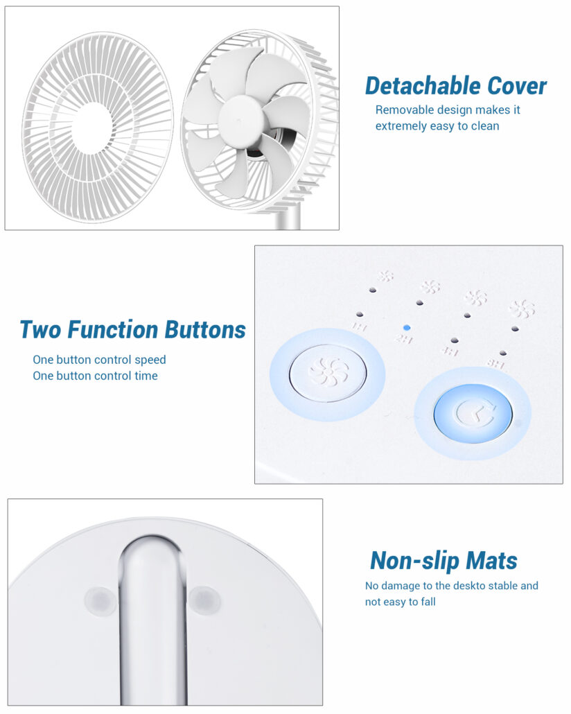 Mini Foldable USB Fan for Desk & Travel